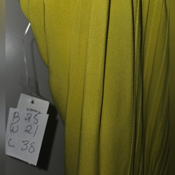 Yellow Ribbed Spaghetti Strap Dress - Picture 2 of 4